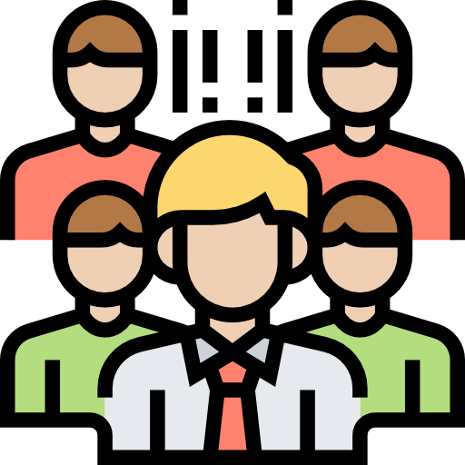 leadership and team members icon